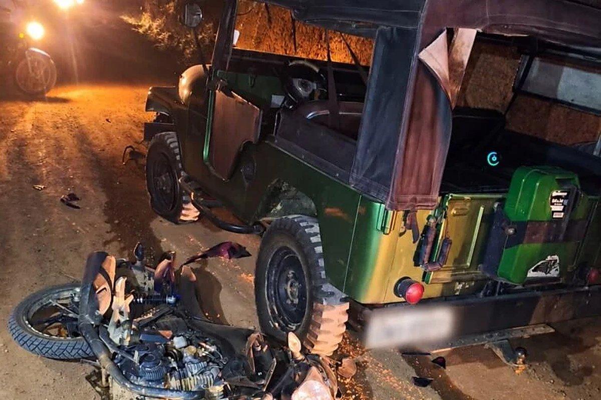 Jovem de 24 anos morre em acidente entre moto e jipe em Bom Jesus do Amparo