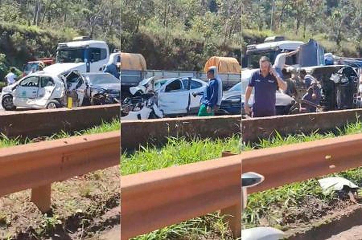 Vídeo mostra destruição em acidente grave na BR-040; carreta teria perdido os freios