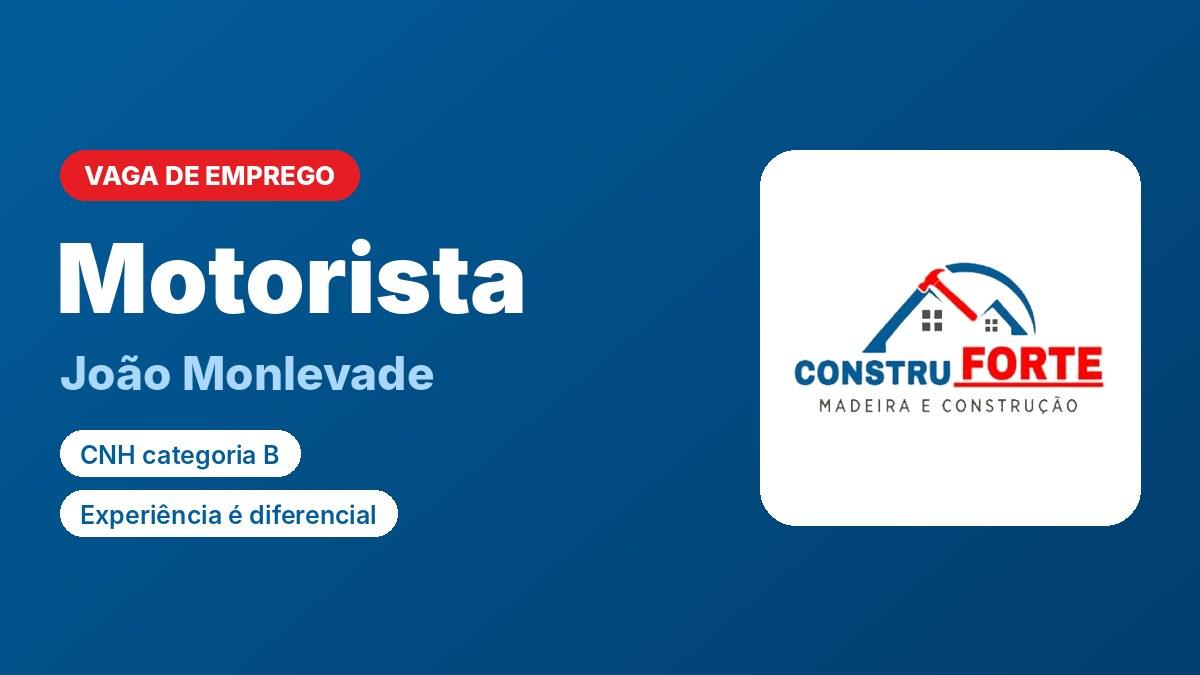 Construforte contrata motorista em João Monlevade; vaga pede só CNH B