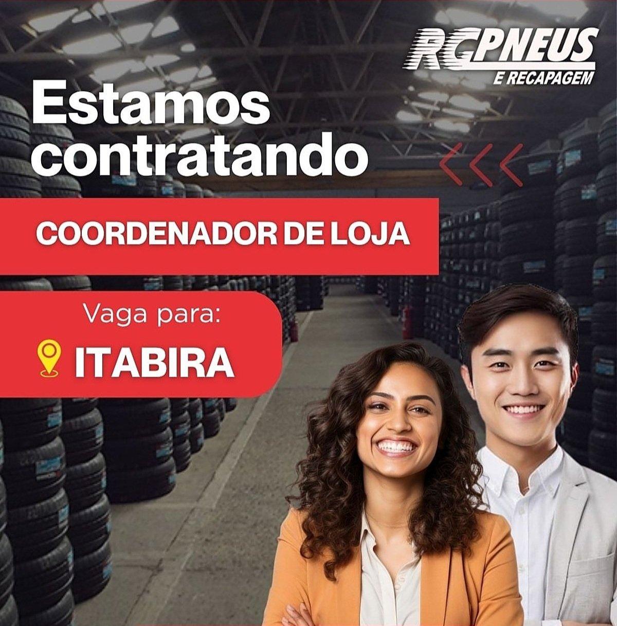 Itabira: RG Pneus abre vaga de coordenador de loja; veja como enviar o currículo
