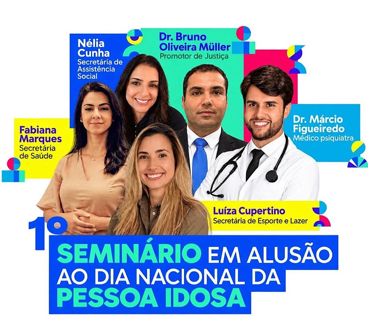 Itabira: seminário sobre direitos da pessoa idosa reúne promotor, psiquiatra e secretárias no dia 28