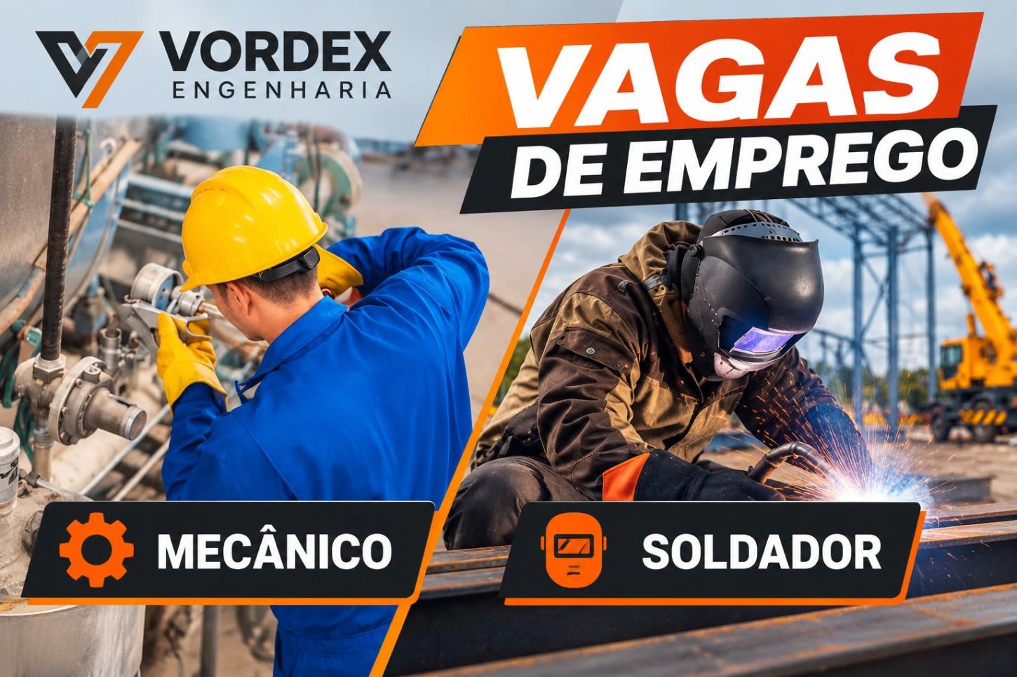 Vordex Engenharia abre vagas para mecânico e soldador em Minas GeraisVordex Engenharia abre vagas para mecânico e soldador em Minas Gerais