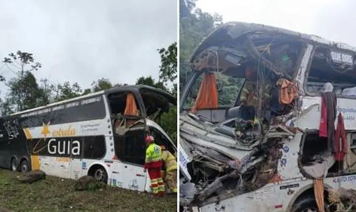 Ônibus que saiu de BH tomba na BR-040 e deixa 10 mortos; quatro vítimas eram do mesmo bairro