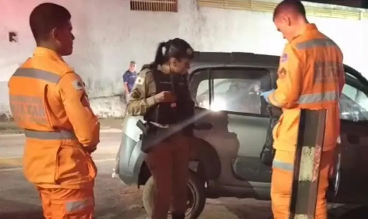 Vídeo: Acidente no bairro Hamilton: Menor inabilitado perde o controle e bate contra proteção de trilhos
