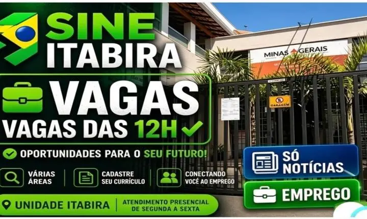 Ainda dá tempo: vagas do SINE Itabira seguem abertas nesta quinta ao meio-dia