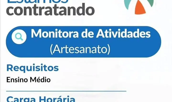 Combem Itabira abre vaga para Monitora de Atividades com jornada de 40 horas semanais