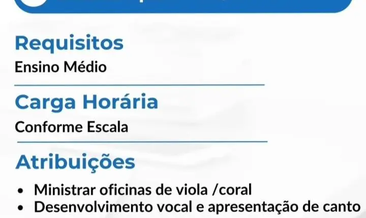 COMBEM abre três vagas em Itabira: motorista, oficineiro e monitora de artesanato