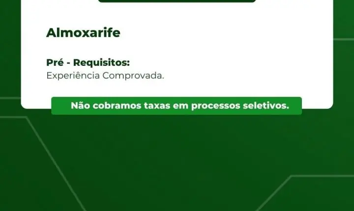 Construtora Vale Verde abre vagas para 16 funções em Itabira