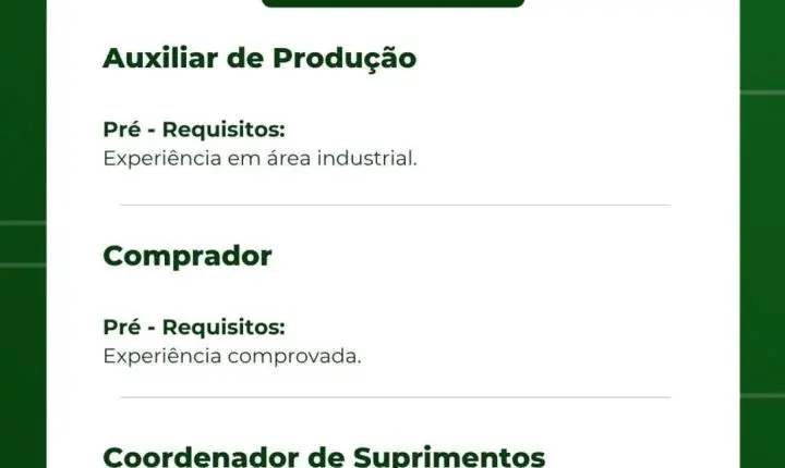 Construtora Vale Verde abre vagas para 19 funções em Itabira