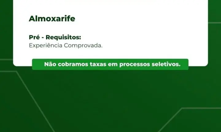 Construtora Vale Verde anuncia 17 cargos nesta segunda (14) de setembro