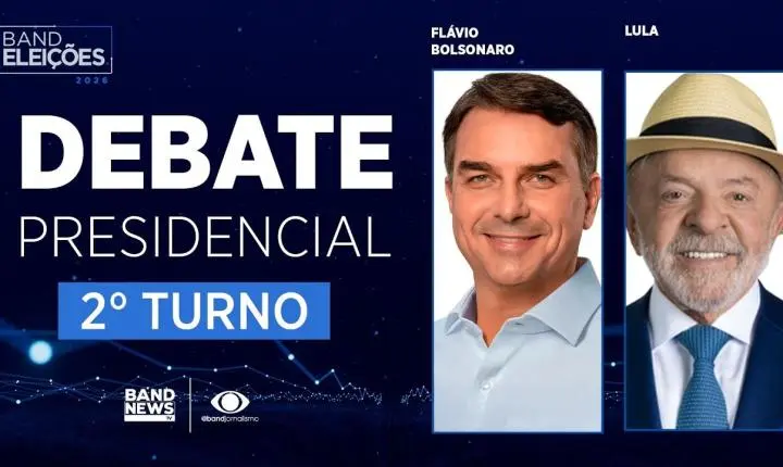 Debate na Band: assista ao vivo ao confronto entre Flávio Bolsonaro e Lula