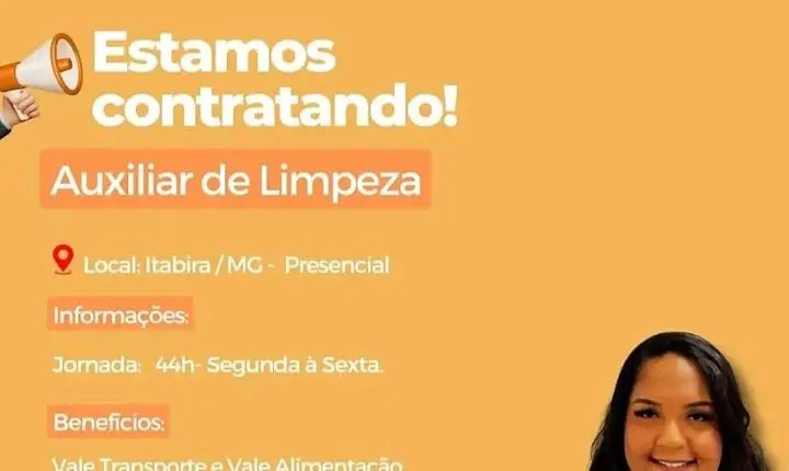Ecolabore abre vaga de emprego em Itabira com vale-alimentação