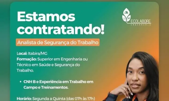 Ecolabore Engenharia abre vaga para Analista de Segurança do Trabalho