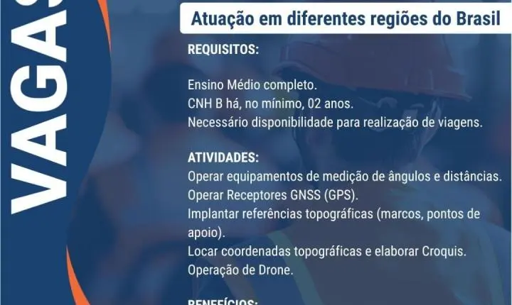 ERG Engenharia abre 9 vagas de emprego em Barão de Cocais e em outras de Minas Gerais; veja como se candidatar
