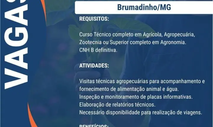 ERG Engenharia abre vagas de emprego em quatro cidades de Minas Gerais