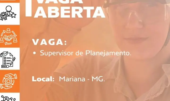 Está desempregado? MIP Engenharia contrata Supervisor de Planejamento para trabalhar em Mariana