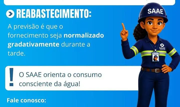 Falta de água em Itabira: 18 bairros podem ficar sem abastecimento nesta quinta (8) por causa de reparo no sistema de cloro