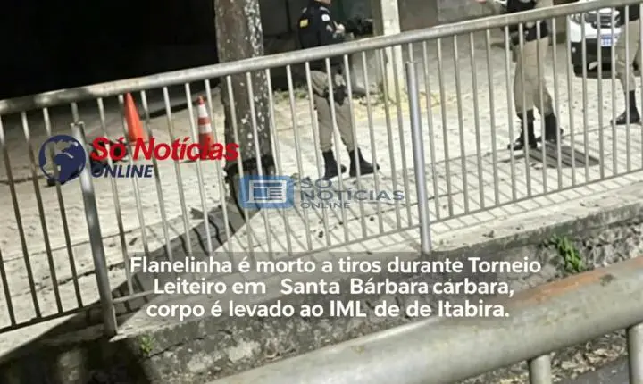 Homem é morto a tiros durante festividades em Santa Bárbara; corpo vai para IML de Itabira