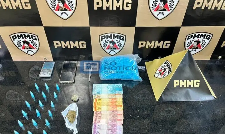 Foragido da justiça é preso com drogas após tentar fugir por mata em Ponte Nova