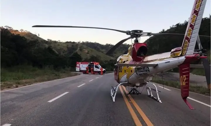 Grave capotamento na MGC-120 mobiliza helicóptero e resgate complexo em Itabira. Veja as fotos 