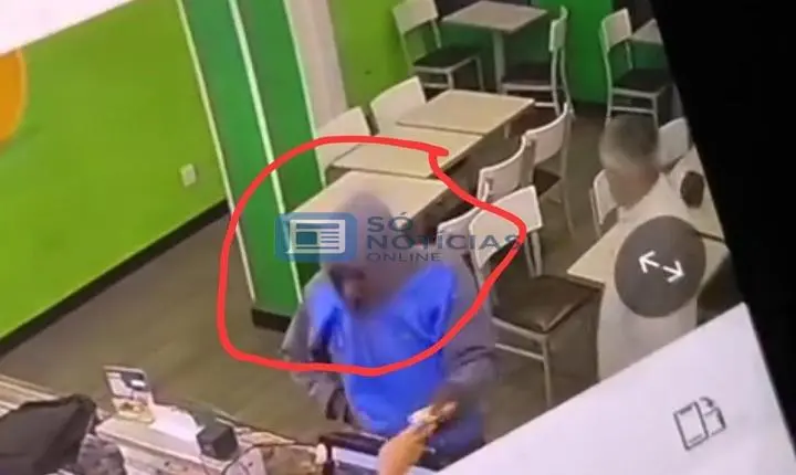 Homem finge estar armado, ameaça atendente de morte e rouba lanchonete em Carneirinhos; PM já sabe quem é