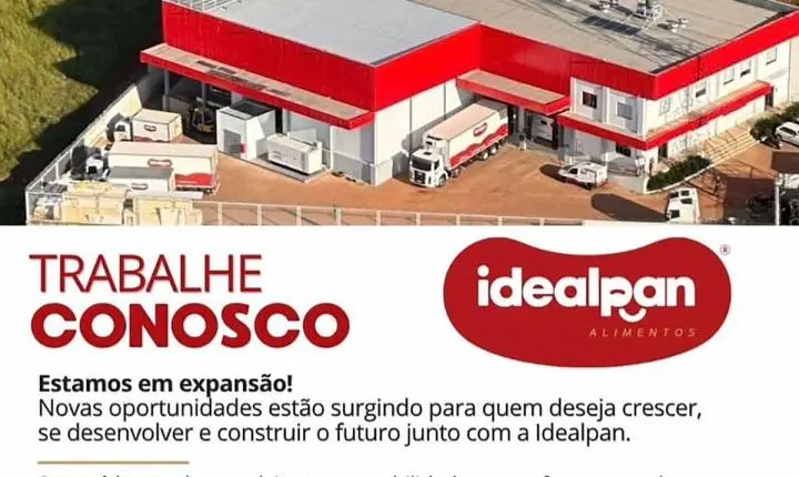 Idealpan Alimentos abre vagas com plano de saúde e vale combustível em João Monlevade