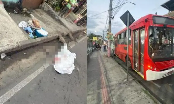 Idosa de 71 anos morre após cair na rua e ser atingida por ônibus em Contagem