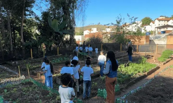 Itabira amplia projeto de hortas escolares e já soma 22 instituições participantes