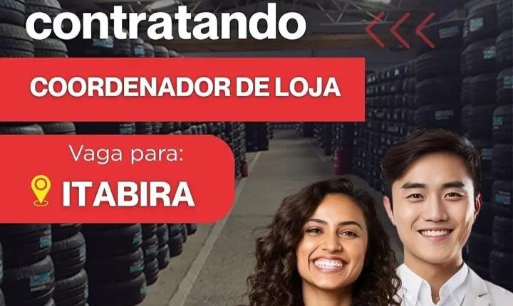 Itabira: RG Pneus abre vaga de coordenador de loja; veja como enviar o currículo