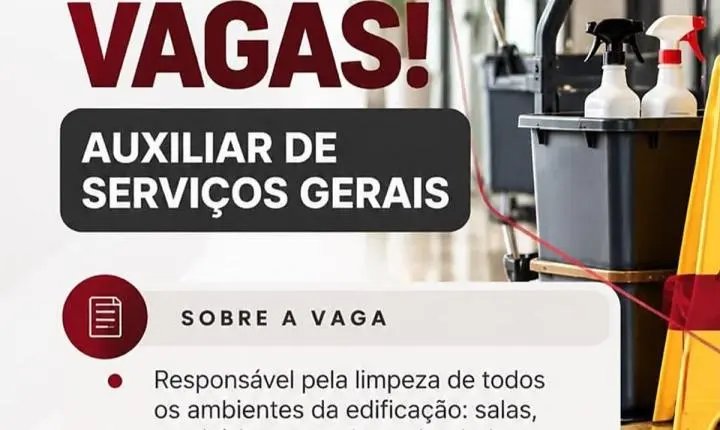 Itabira: Sergame abre vaga de auxiliar de serviços gerais com horário de segunda a sexta; veja como se candidatar