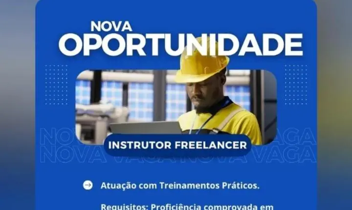 Itabira - Vaga para Instrutor Freelancer: Empresa busca especialistas em Treinamentos Práticos
