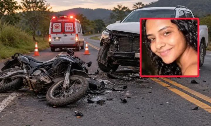 Jovem de 22 anos morre após acidente entre moto e caminhonete em Bom Jesus do Amparo