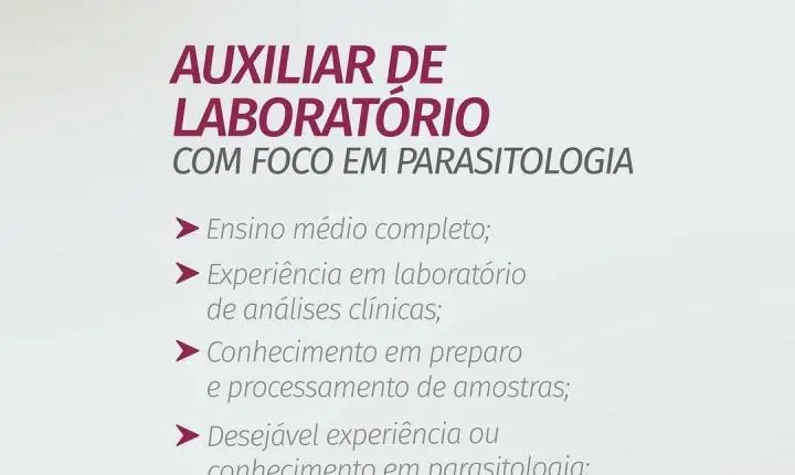 Laboratório Duarte abre vagas de emprego para quatro funções em Itabira
