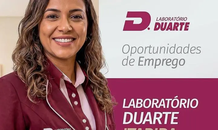 Laboratório Duarte abre vagas de emprego para quatro funções em Itabira