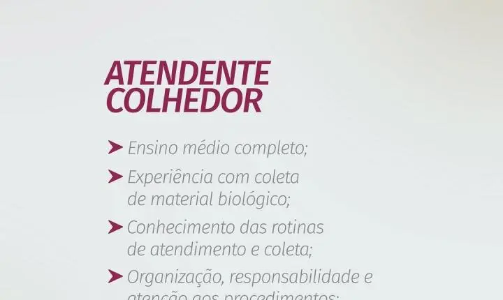 Laboratório Duarte abre vagas de emprego para quatro funções em Itabira