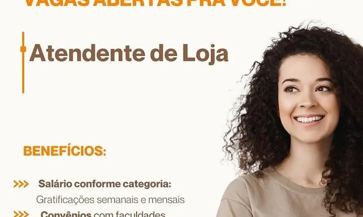 Max Shop abre vaga para atendente de loja em Itabira com benefícios