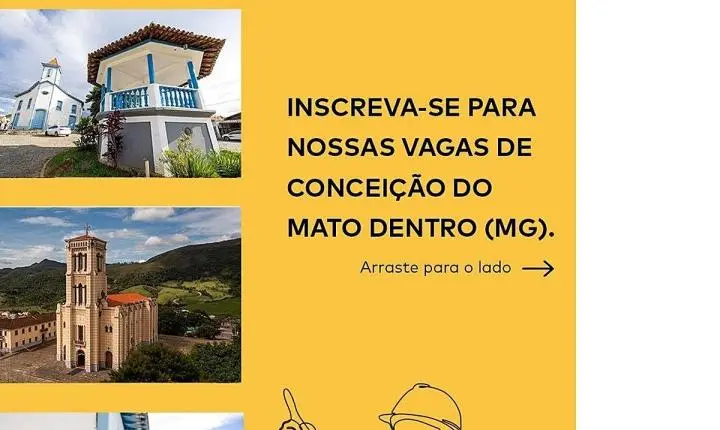 Milplan abre 7 oportunidades de emprego em Conceição do Mato Dentro