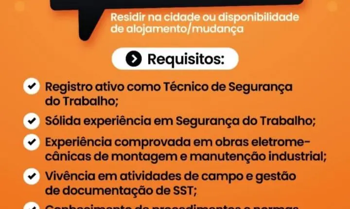 BRG Service abre mais de 20 vagas para a Mina de Brucutu, em São Gonçalo do Rio Abaixo