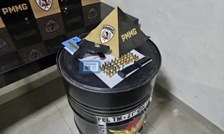 Perturbação e prisão: Homem é detido com pistola e munições no bairro Nossa Senhora de Fátima