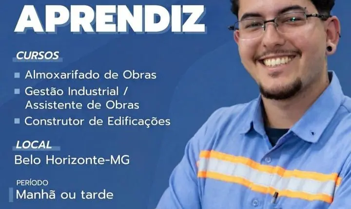 Primeiro emprego aos 16 anos: construtora Barbosa Mello abre vagas de aprendiz em BH com inscrições até 13 de outubro