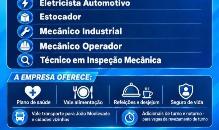 Sankyu realiza feirão com seis oportunidades de emprego para contrato da ArcelorMittal