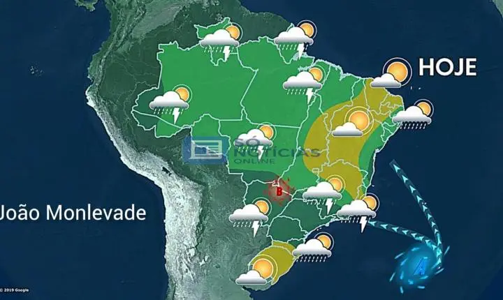 Sol com nuvens e sem chuva: veja como fica o tempo em João Monlevade nesta segunda
