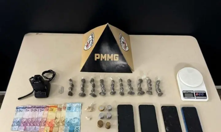 Tráfico em João Monlevade: PM prende homem com 40 buchas de maconha e crack no Sion