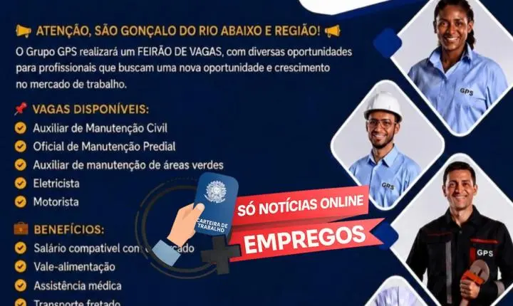 Grupo GPS realiza feirão de vagas em São Gonçalo do Rio Abaixo; veja como participar