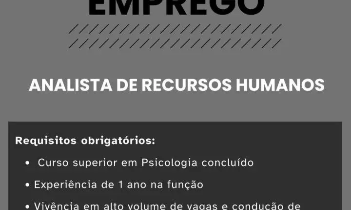 Vaga de emprego para Analista de RH com Salário de R$ 3.900 — Guimarães & Rios Consultoria Seleciona