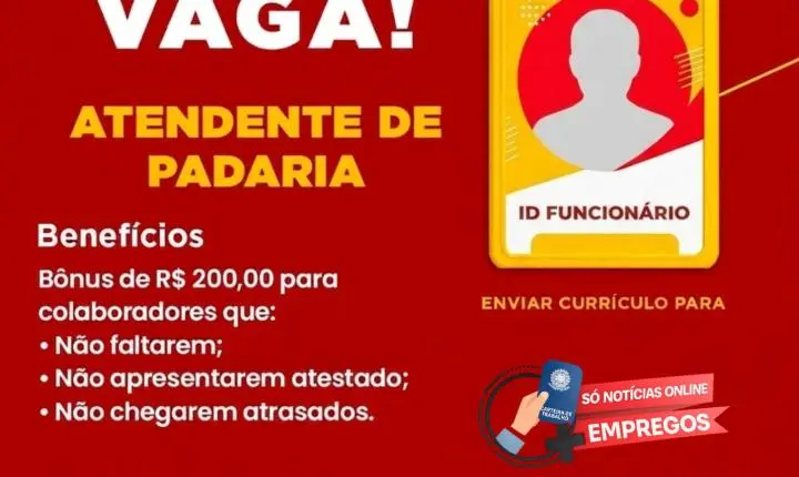 Supermercado Mineiro abre vaga de atendente de padaria em Itabira com bônus de assiduidade