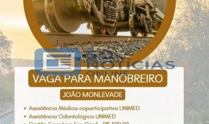 Vaga de manobreiro em João Monlevade oferece pacote completo de benefícios