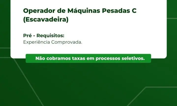 Vagas de emprego em Itabira: Construtora Vale Verde tem vagas em 20 funções; veja como se candidatar