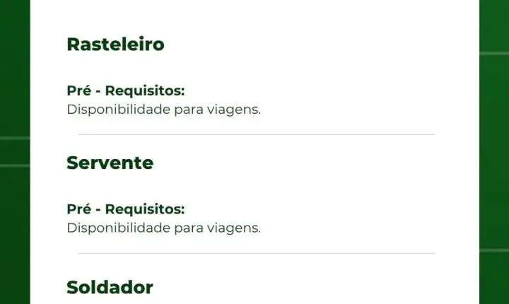 Vagas de emprego em Itabira: Construtora Vale Verde tem vagas em 20 funções; veja como se candidatar