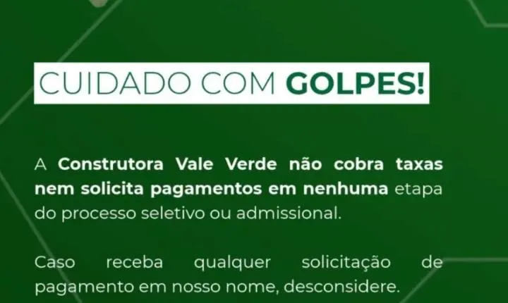 Vagas de emprego em Itabira: Construtora Vale Verde tem vagas em 20 funções; veja como se candidatar